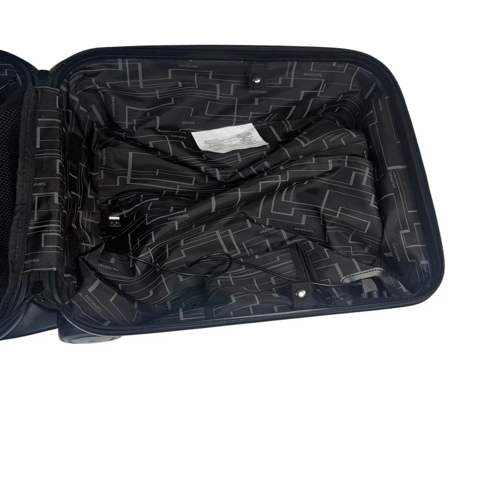 Samsonite Black Hardside Carry On Luggage USB Port Spinner 1137151 4500566367